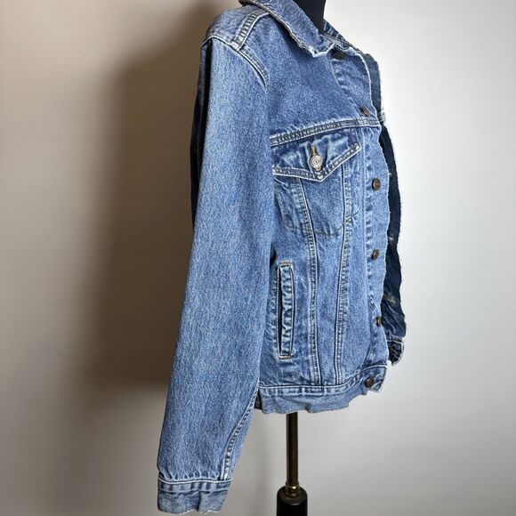 Vintage Monte Carlo Polo & Jockey Club Size Medium Mens Blue Jean Jacket - Picture 4 of 10